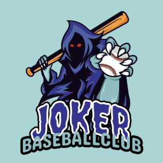 sports logo phantom with baseball and bat