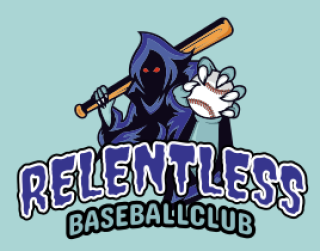 sports phantom mascot with baseball bat