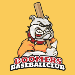 sports bulldog mascot with baseball bat