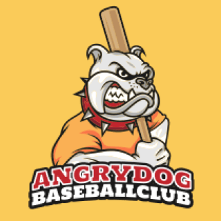 sports bulldog mascot with baseball bat