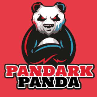animal logo symbol angry panda mascot
