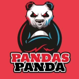 animal logo symbol angry panda mascot