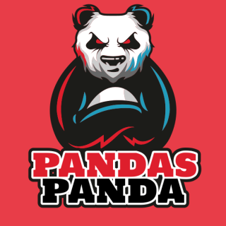 animal logo symbol angry panda mascot