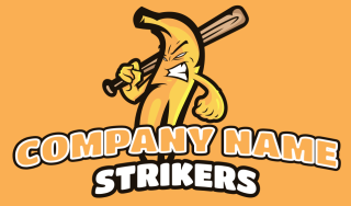 mascot banana angry face