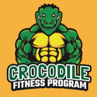 animal mascot logo alligator muscular body
