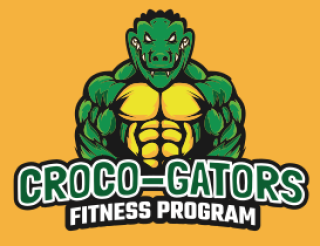 animal mascot logo alligator muscular body