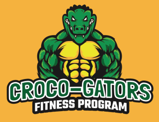 animal mascot logo alligator muscular body