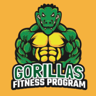 animal mascot logo alligator muscular body