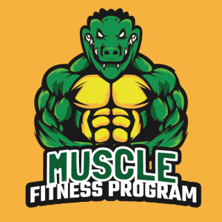 alligator showing muscular body mascot