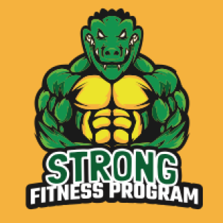 animal mascot logo alligator muscular body