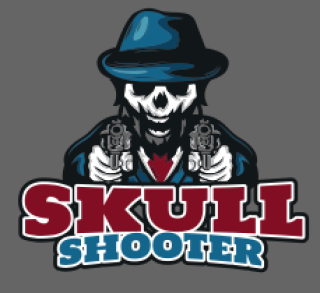 games logo skull man with hat and guns