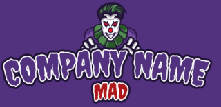 games logo mascot joker with naughty face