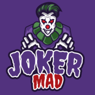 joker with mischievous face mascot logo