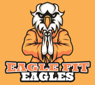 sports logo eagle mascot in martial art clothing