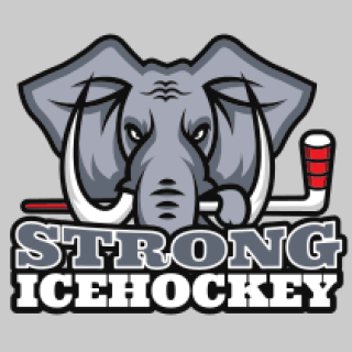 animal logo elephant face with hockey mascot