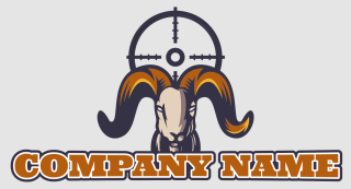 animal logo mascot goat head in target