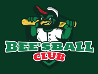 animal logo parrot mascot with baseball bat
