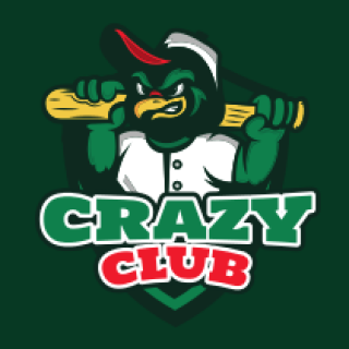 animal logo parrot mascot with baseball bat