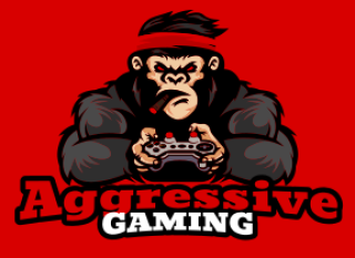 mascot logo gorilla with video game controller