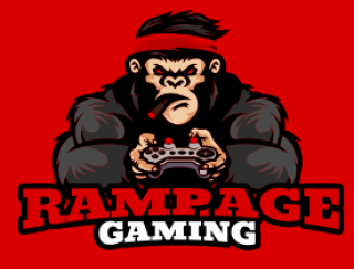 mascot logo gorilla with video game controller