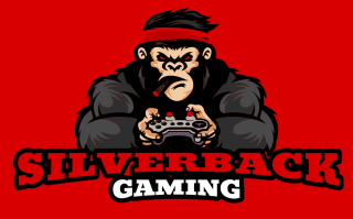 animal logo gorilla with video game controller