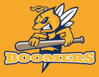 hornet mascot logo with baseball bat