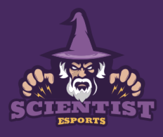 mascot logo wizard with pointed hat