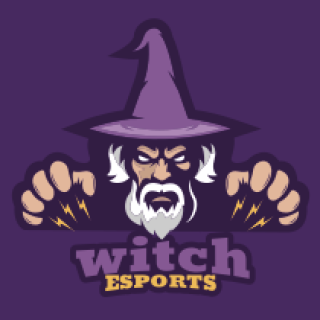 mascot logo wizard with pointed hat