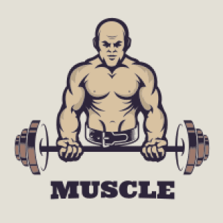 fitness logo maker bodybuilder with barbell