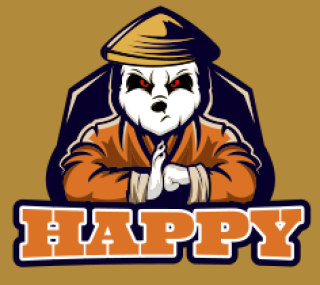 games logo panda mascot with hat in shield