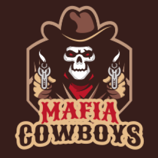 games logo cowboy skull in shield