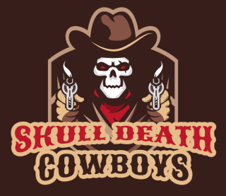 games logo cowboy skull in shield