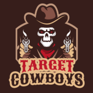 games logo cowboy skull in shield