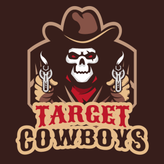 cowboy skull with shield logo maker