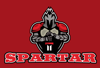 games logo spartan with sword