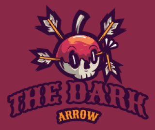 mascot logo skull with arrows