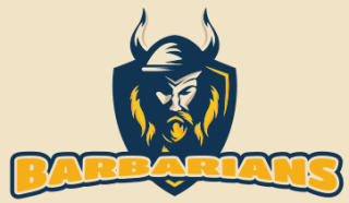  mascot logo Viking with horn helmet