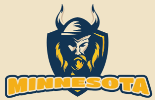  mascot logo Viking with horn helmet