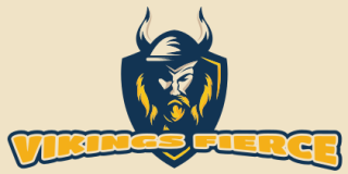  mascot logo Viking with horn helmet