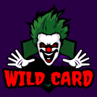 games logo scary joker mascot