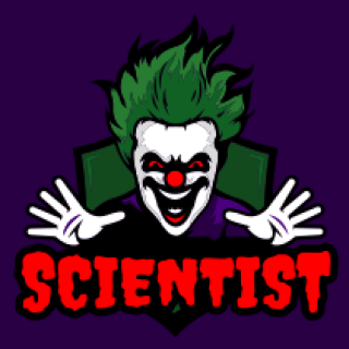 games logo scary joker mascot