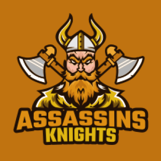 games logo barbarian mascot with axes