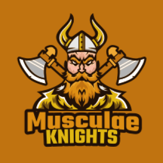 games logo barbarian mascot with axes