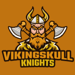 games logo barbarian mascot with axes