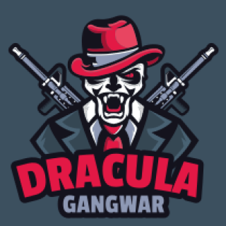 games logo grim reaper mascot with guns