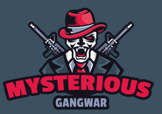 games logo grim reaper mascot with guns