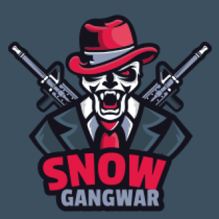games logo grim reaper mascot with guns