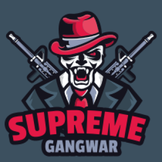 games logo grim reaper mascot with guns
