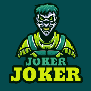 games logo icon creepy clown mascot