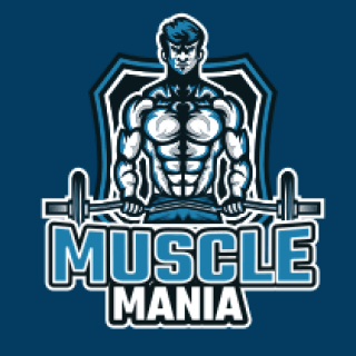 fitness logo maker bodybuilder in shield